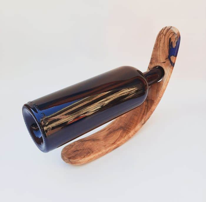 WI2-5 מעמד ליין עץ זית ומילוי אפוקסי כחול