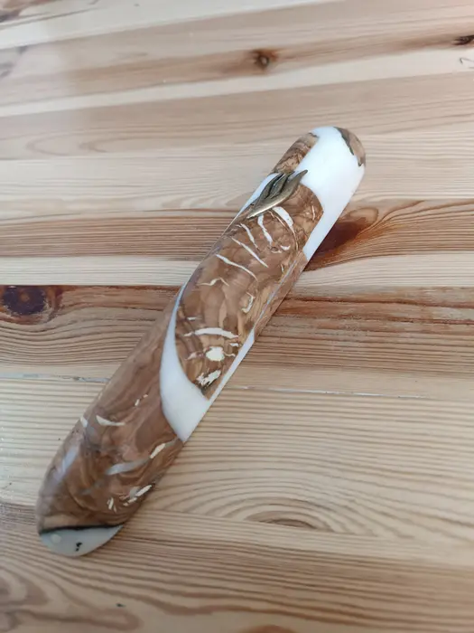 47 בית מזוזה 15 עץ זית אפוקסי לבן